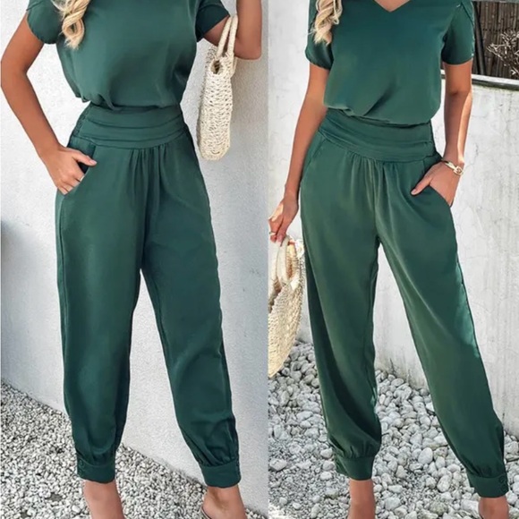 Chic Me Puff Sleeve Top & High Waist Cuffed Pant Set - Picture 8 of 16